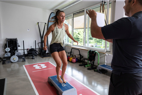 Vitesse de pied et travail de vision Malorie Blanc à l'entrainement