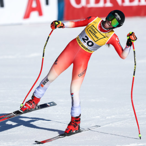 SAALBACH,AUSTRIA,08.FEB.25 - ALPINE SKIING - FIS Alpine World Ski Championships Saalbach 2025, downhill, ladies. Image shows Malorie Blanc (SUI). Photo: GEPA pictures/ David Geieregger ALPINE SKIING - FIS Ski WC Saalbach 2025